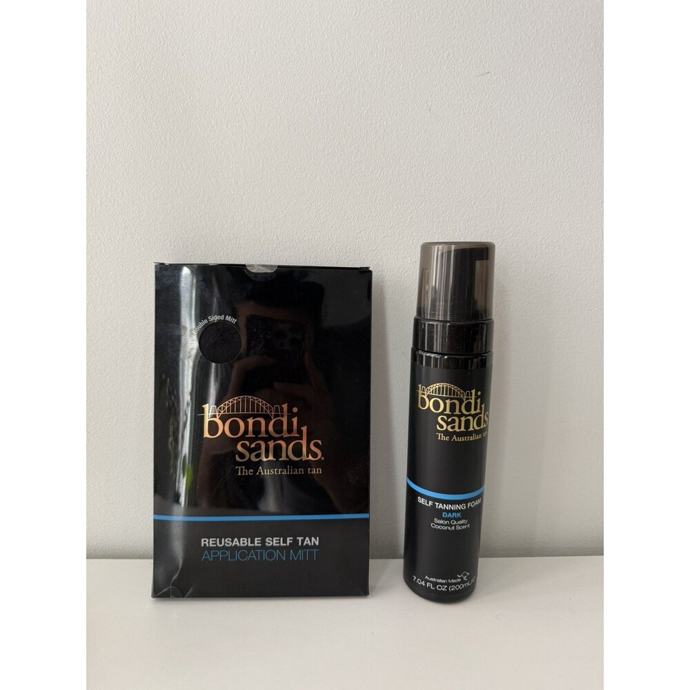 Bondi Sands DARK Self Tanning Tan Foam Body Bronzer & Application Mitt - NEW